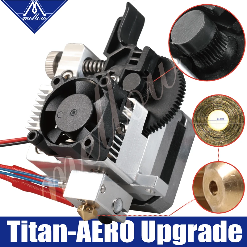 Cena Mellow 3D drukarki części uaktualnić wszystkie metalowe titan wytłaczarki dla V6 j głowy bowden hotend Anet a8 Cr 10 Prusa i3 mk3 MK8 Ender 3