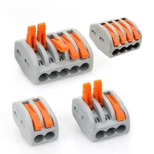 Mini Fast Universal Wiring Terminal Block Fast Wire Connection Push Wiring Terminal Home Compact Housing for Wago Electronics