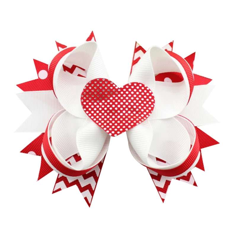 Adogirl, 10 шт., Sequine Love Heart, многослойные банты для волос для девочек, женские подарки для Валентинки ручной работы, изысканные аксессуары для волос