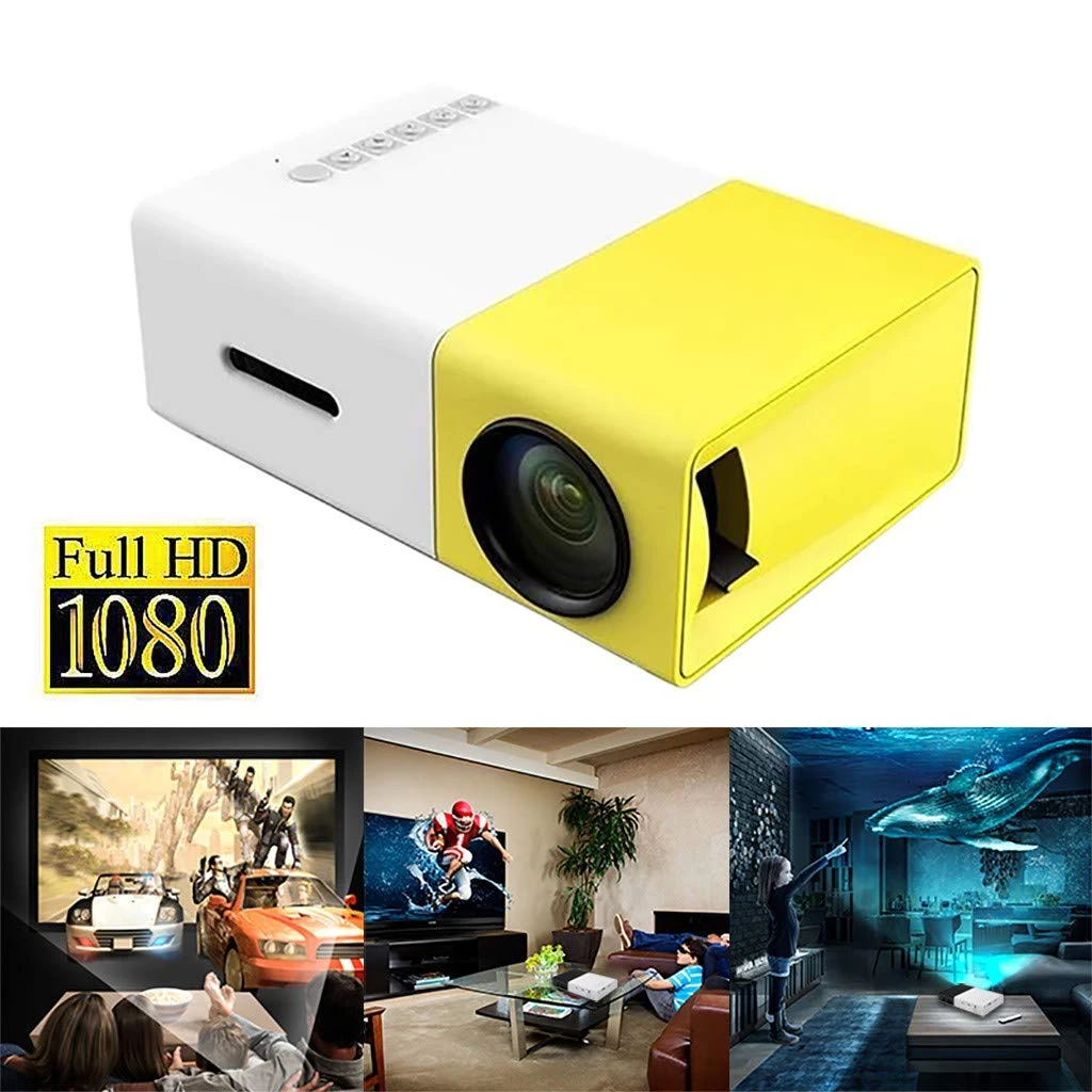 Mini portátil, proyector LED HD de 1080P, compatible con PC, portátil, USB Stick, entrada USB/AV/HDMI para Video doméstico/películas/viajes de juegos|Cámaras vigilancia| - AliExpress