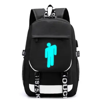 

New Canvas Print USB Charging Port Functional Backpack For Boys Hip Hop Teenager School Bag Style Cool Travel Mochila