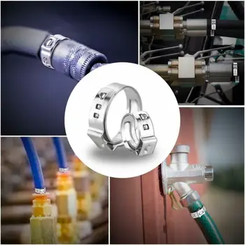 

140Pcs 7-21mm 304 Stainless Steel Single Ear Stepless Hose Clamp Kit 7 Sizes For Automobile/ Train/ Ship Pipe Connection