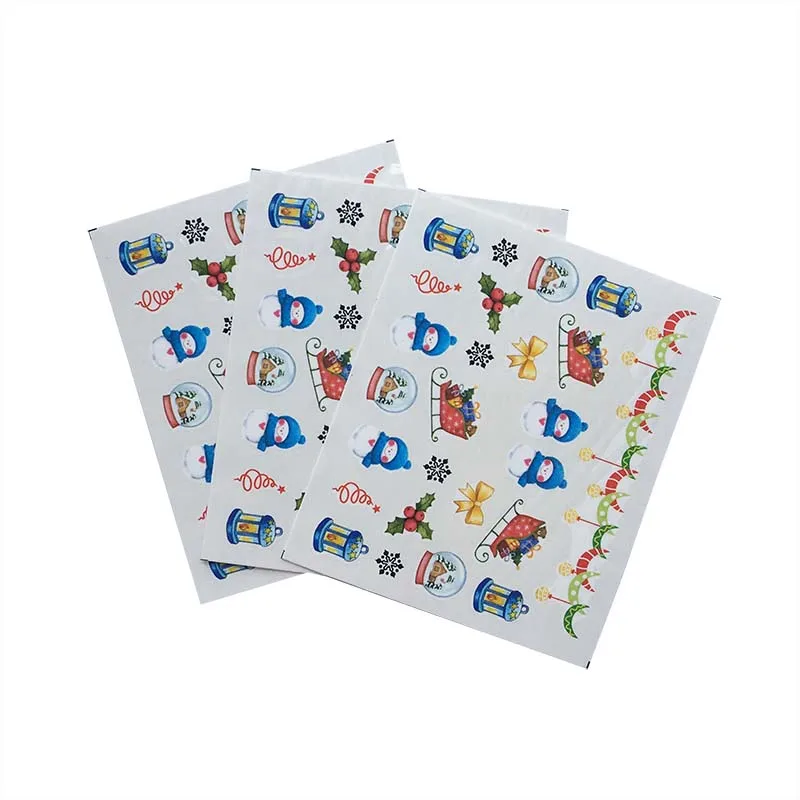 

3pcs Winter Snowflake Full Wraps Nail Art Water Transfer Stickers Christmas Style Manicure Decal DIY nail slider F04