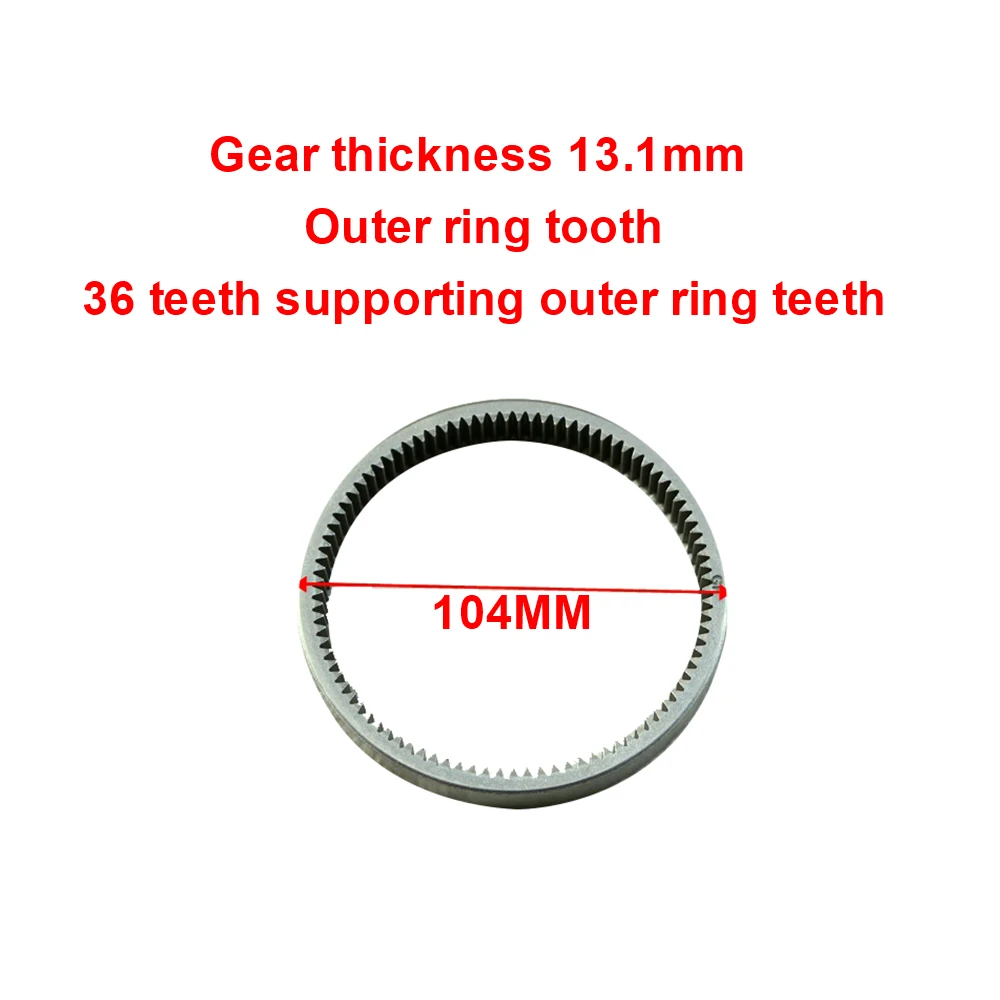 Outer ring tooth Передача планетарная передача для электрического велосипеда восьмиугольная передача моторного редуктора генераторная Шестерня 36 Зубчатая Муфта солнцезащитный зуб - Цвет: Outer ring tooth