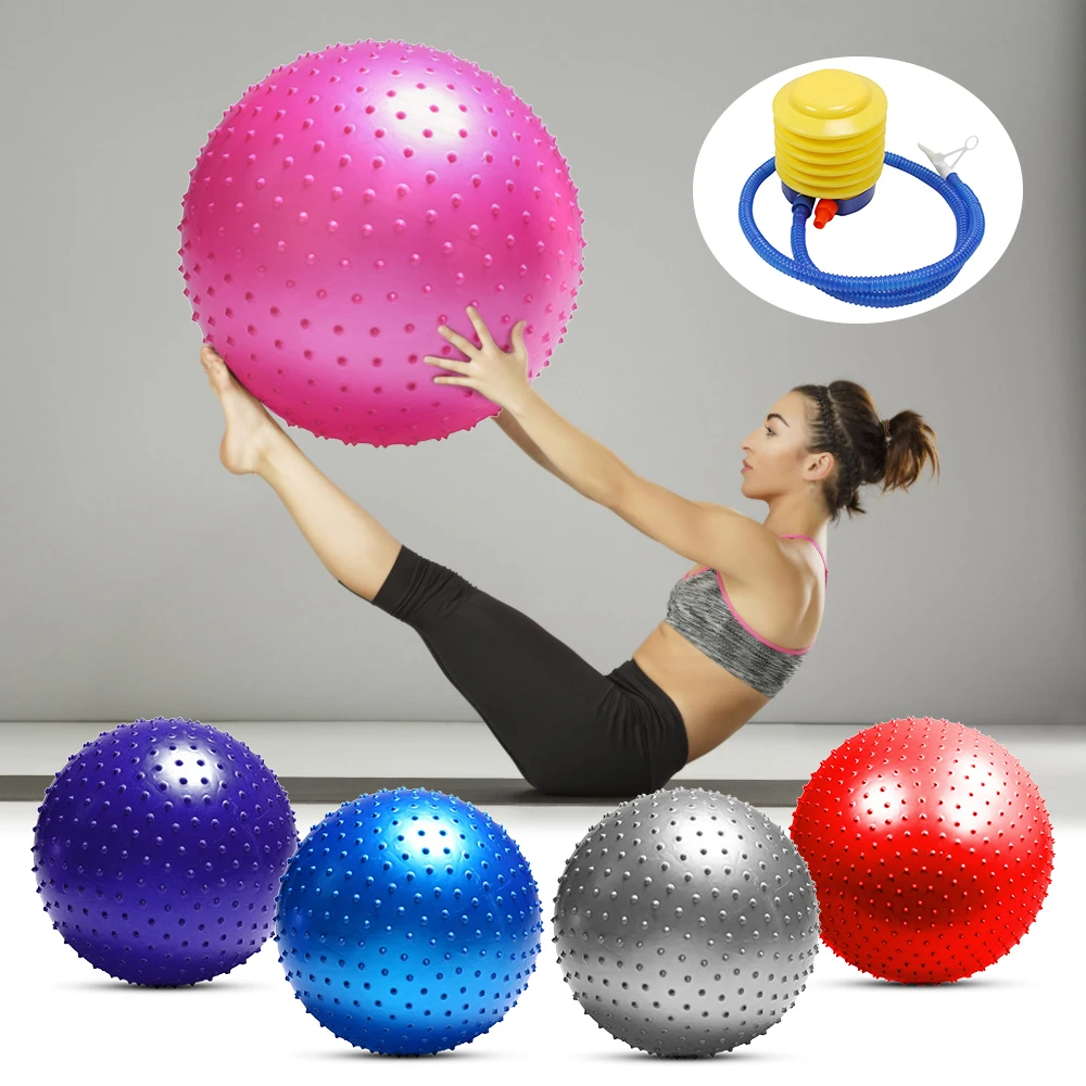 65Cm Yoga Ball EXERCISE Balance Fitness Stability Pilates Gym Anti Burst & Pump 