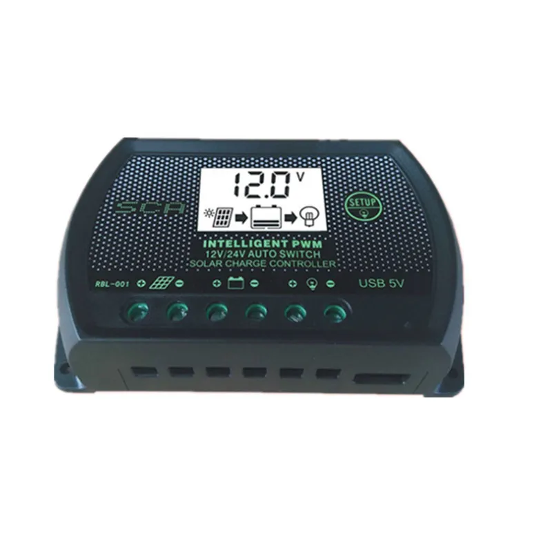 

High-definition LCD Solar Controller 12V24V10A Solar Cell Battery Charge And Discharge Controller Single USB Socket