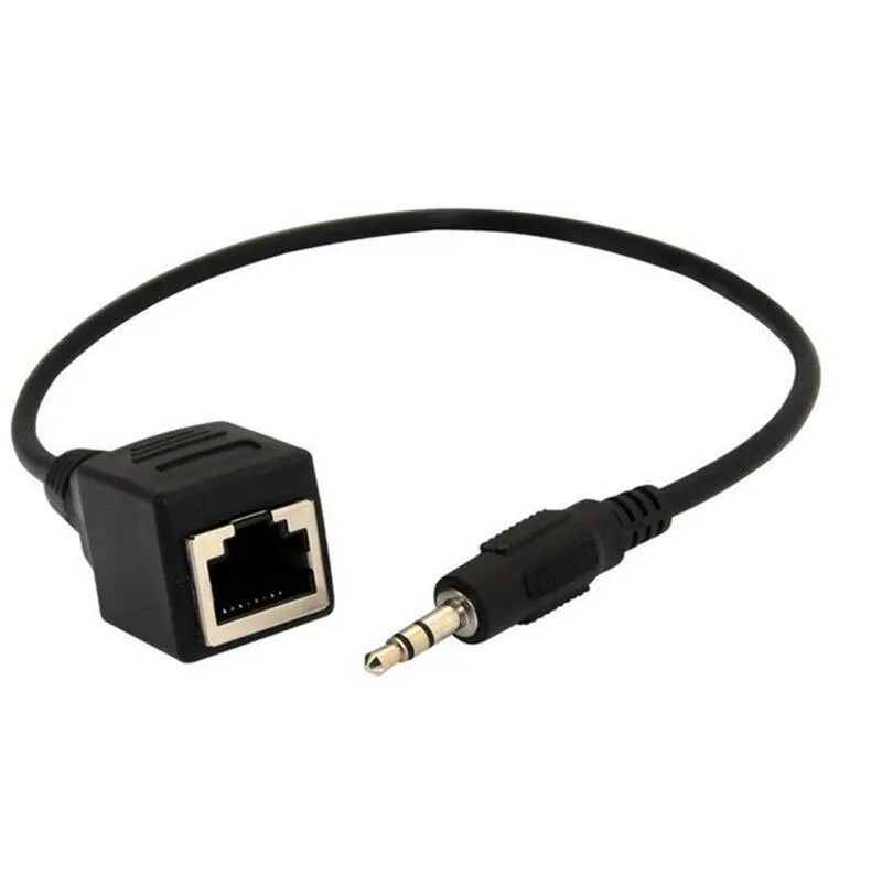 DC 3 5 мм штекер аудиосигнала кабель для RJ45 разъем локальной сети Ethernet адаптер шнур