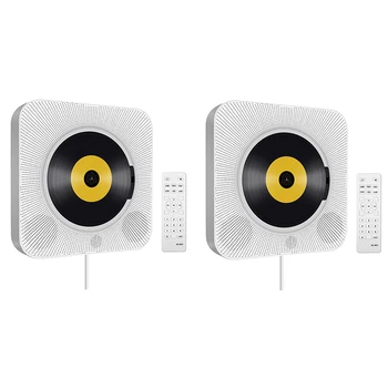 

Wall-Mounted Bluetooth CD Player Remote Control FM Radio Built-In HiFi Bluetooth Portable Home o Boombox