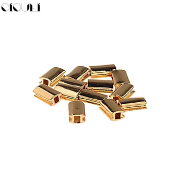 

OIQUEI 10 pcs/lot Big Hole Geometric Long Tube Copper Beads Connectors Fits For DIY Bracelets Making Charms Jewelry Wholesale