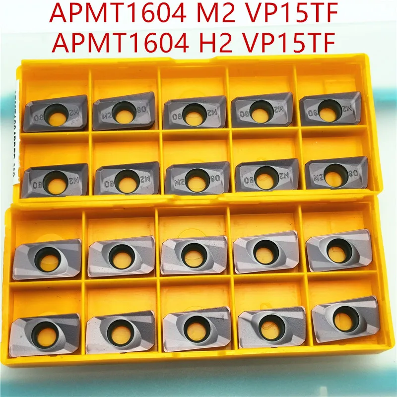 

10PCS APMT1604 M2 VP15TF APMT1604 H2 VP15TF Carbide insert turning tool lathe cutter milling cutter CNC cutting tool