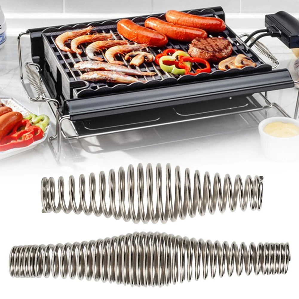BBQ Handle Spring 11CM/14CM Smoker Wood Furnace Spring Barbecue Handle Spring Stainless Steel Kitchen Cooker Elasticity