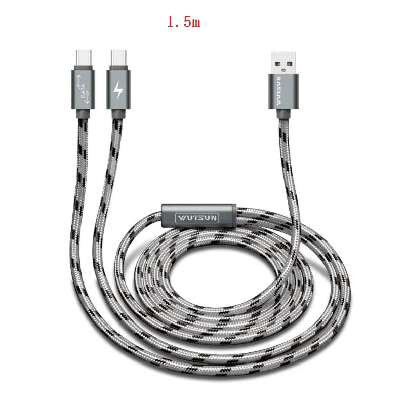 USB 2,0 Тип A штекер двойной USB C Тип C сплиттер папа-папа Y кабель передачи данных для быстрой зарядки для samsung huawei Xiaomi htc zte Android Mobi