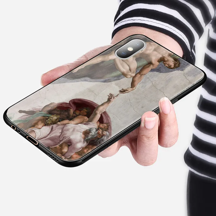 Чехол из мягкого силикона для iPhone SE 6 6s 7 8 Plus X XR XS 11 Pro MAX микеланжело арт френко