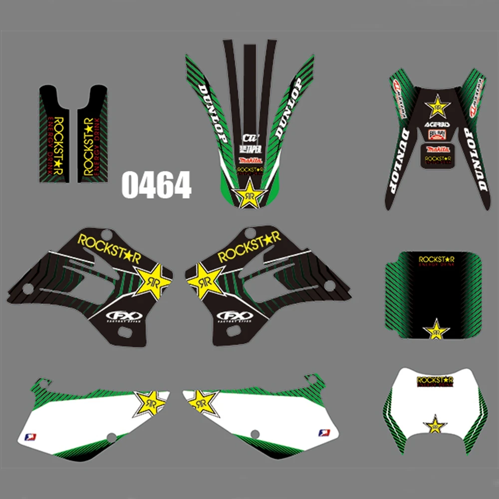 Для KAWASAKI KDX200 KDX220 1995-2008 Графика наклейки на заказ Номер Наименование лента 3M Полный мотоцикл Фоны аксессуары