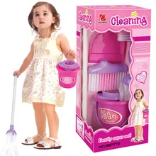 Обучающие игрушки для детей, пластиковые обучающие игрушки для детей, бытовой чистящий набор, прикольная метла, совок и щетка, игрушка, игра W906