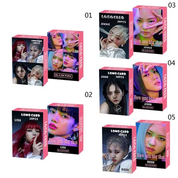 

30PCS/Set KPOP BLACKPINK Girls How You Like That New Album Photo Cards PVC Cards Self Made LOMO Card Photocards