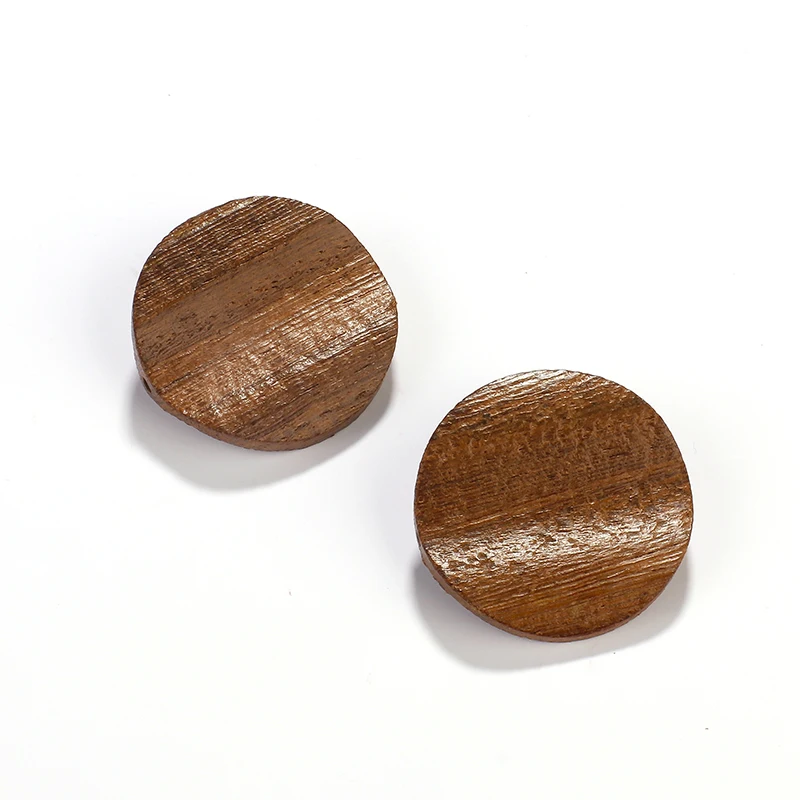 

AENSOA ENatural Wood Earring Wodden Round Big Drop Earrings Handmade Antique Vintage Women Jewelry Large Fashion Jewelry Gift