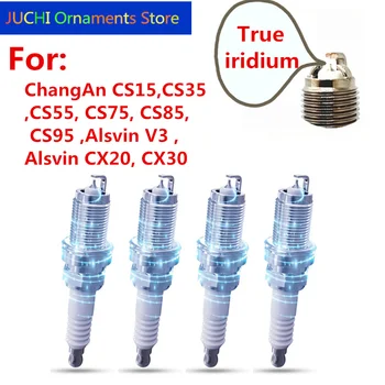 

4PCS Car spark plugs, igniters, iridium spark plugs for ChangAn CS15,CS35,CS55, CS75, CS85, CS95 ,Alsvin V3 ,Alsvin CX20, CX30