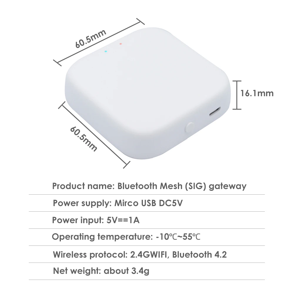 Tuya Wifi Bridge Wireless Wifi Gateway 2.4G Smart Life APP Remote Control Device