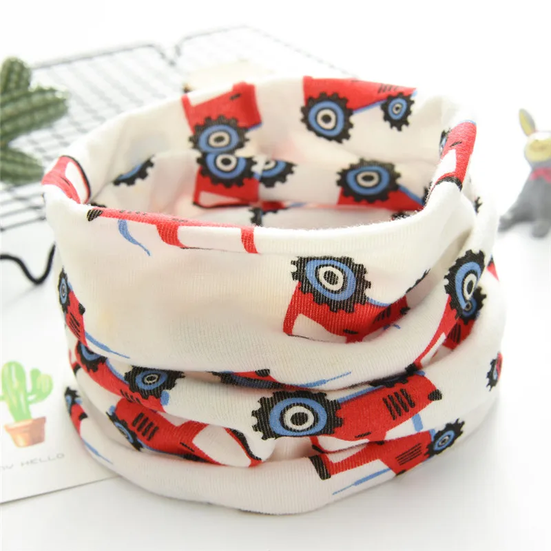 baby bibs New Autumn Winter Boys Girls Baby Tractors Scarf Cotton O Ring Neck Scarves baberos bebe impermeables #4N25 (7)