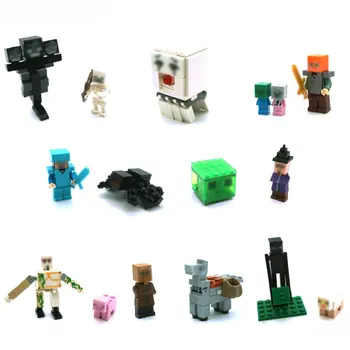 

Diamond Steve Alex Witch Building Block Action Figures Compatible MinecraftINGlys My World Bricks Set For Gift Toys