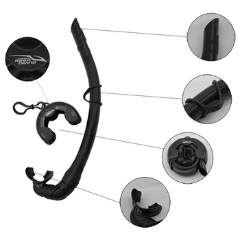 

Foldable Silicone Snorkel Tube Scuba Diving Mouthpiece Roll Up Swimming Snorkel Wet Breathing Tube For Snorkeling Water Sports