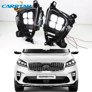 

LED Daytime Running Light For Kia Sorento 2018 2019 Plug&Play Waterproof 12V Fog Lamp Decoration Bumper Light LED DRL