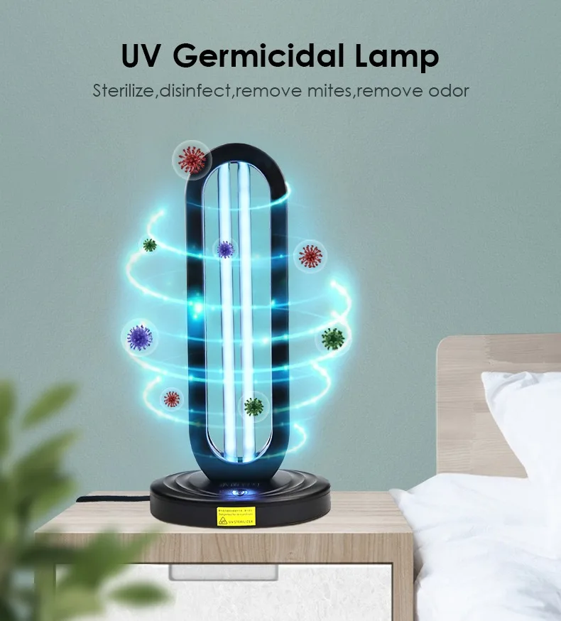 

50W UV Germicidal Lamp Ultraviolet Sterilizer bacterial Kill UV Bactericidal Disinfection light Quartz Mite Home Office Bulb