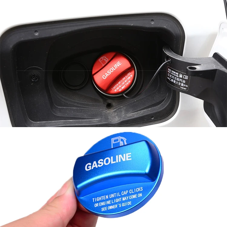 Auto Benzine Petro Diesel Brandstoftank Oil Filler Cap Cover Trim Aluminium Oil Filler Cover