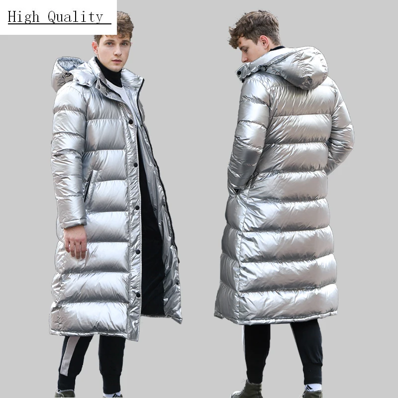 

Streetwear Men's Down Jacket Fashion Brand 90% Thick Duck Down Jacket Man Clothes Long Warm Down Coat Parka Hiver 2020101