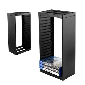 

Games Disc Title Storage Tower Case CD Stand Holder Bracket for PS4 Slim Pro Game Console Game Card Box Holder Practical Host