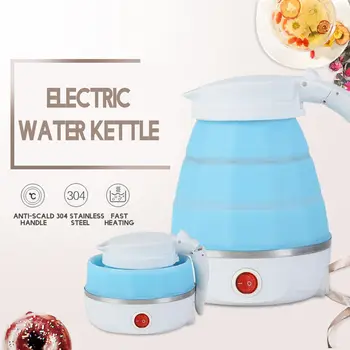 

0.6L Electric Kettle Safety Silicone Foldable Portable Travel Camping Water Boiler 220V 700W Auto Power-Off Protection Kettle