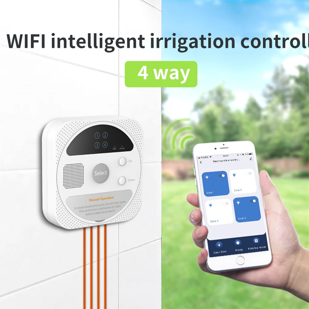 

Autowatering Garden Irrigation System Watering Timer Wireless Phone Control Intelligent Watering Controller for Garden Sprinkler