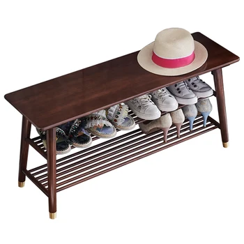 

Nordic All Solid Wood Beech Shoe Stool Entry Door Sitting Bench Home Creative Storage With