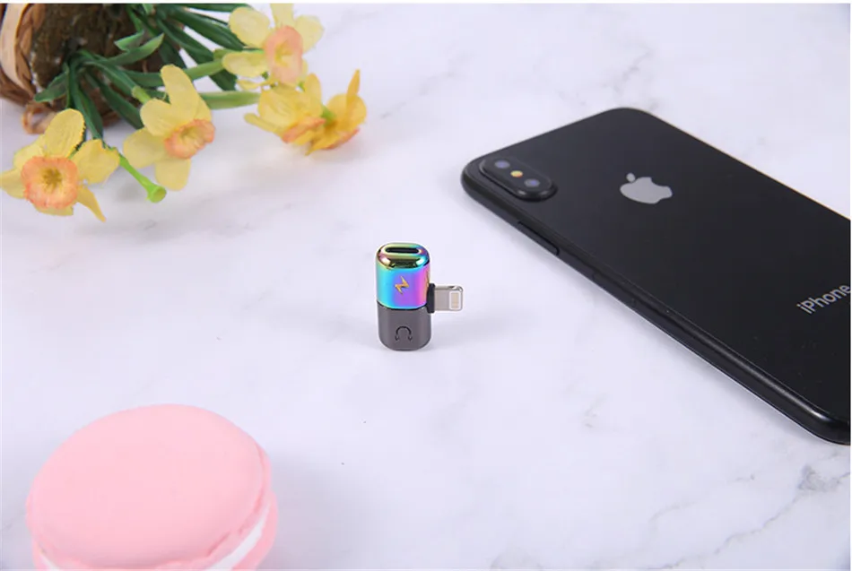 ACCEZZ для iPhone адаптер для iPhone X 8 7 Plus XS MAX XR мобильный телефон адаптер мини двойной осветительный разъем разветвитель AUX