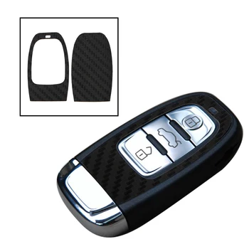 

Key Case Modification Sticker For Audi A4L/A5/A7/A8/A8L/Q5 1 Set Carbon Fiber Self Adhesive Car Accessories