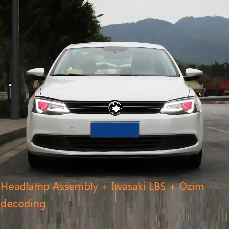 MODEL C Cob Drl Assessoires Neblineros Para Авто наружные светодиодные фары автомобиля фары в сборе 12 13 14 15 16 17 18 для Volkswagen Sagitar - Цвет: MODEL C