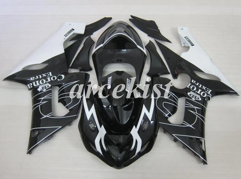 4 подарки ABS мотоцикл Полный обтекатели комплект подходит для Kawasaki Ninja ZX-6R 2005 2006 05 06 ZX6R 636 Комплект кузова белый зеленый