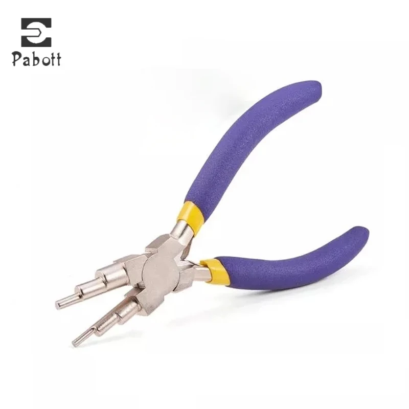 

6 in 1 Wire Wrapper Looping Forming Jewelry Plier 6-Steps Multi Size Barrels Pliers Bail Jewelry Making