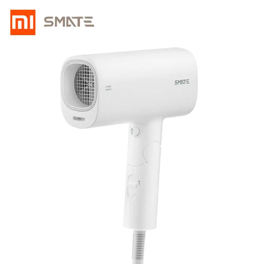 XIAOMI MIJIA фен SMATE SH-A161 анион вода отрицательная ионизация волос Уход быстрый сухой портативный путешествия складной фен диффузор - Цвет: White