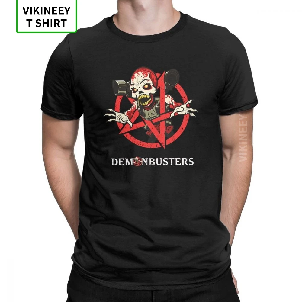 

Demonbusters Doom T-Shirt for Men Cotton T Shirts Retro Game Conan Barbarian Thulsa Snake Cult Short Sleeve Tees Guys Tops