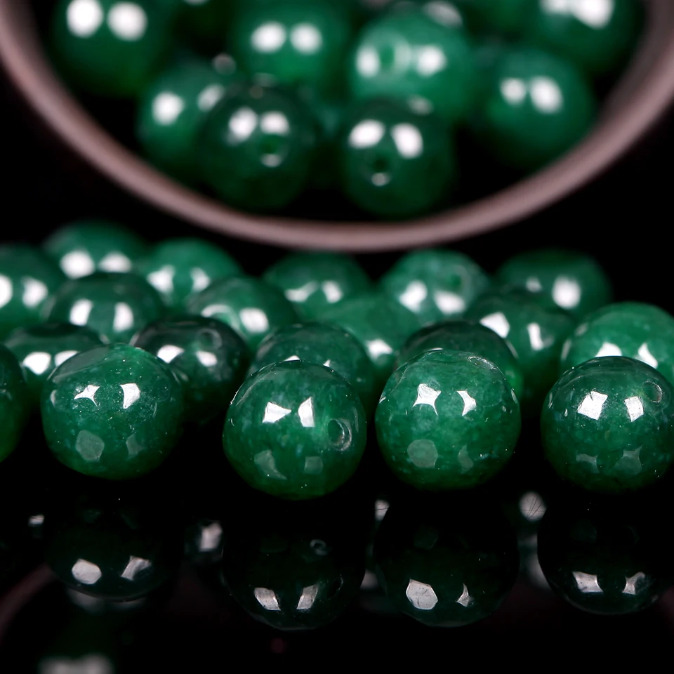 Cristalli di malachite Pietra naturale Perline sciolte rotonde di malachite verde for realizzare accessori for orecchini braccialetto fai da te 15'' 4/6/8/10/12mm (diametro articolo : 12mm (circa 30 p