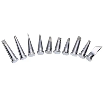

EASY-10Pcs Durable Soldering Tip Set for Weller WSD81 WD1000 WSP80 WP80 LT Soldering Station