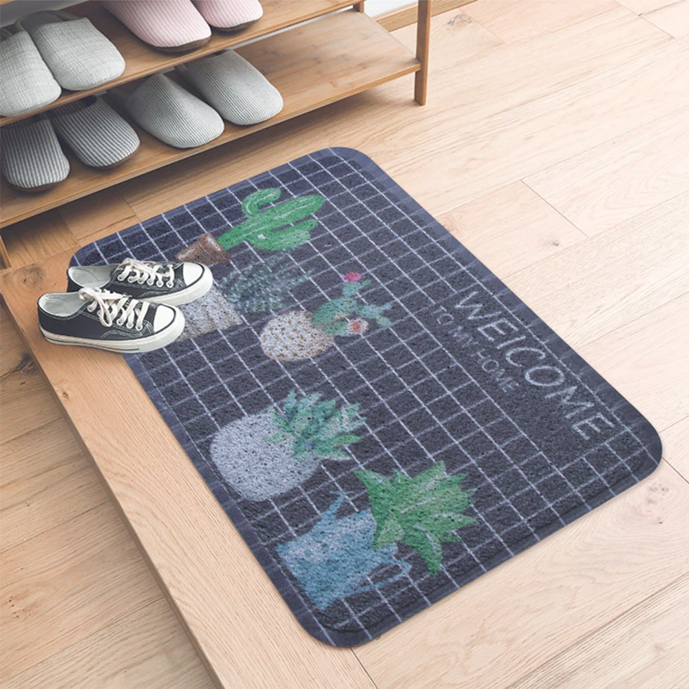 

Ehomebuy Bath Mat Door Mats Square Pad Anti Slip ScrapeMat Bath Rug Footpads Bathroom Digital Printing Foot Mats 5 Colors