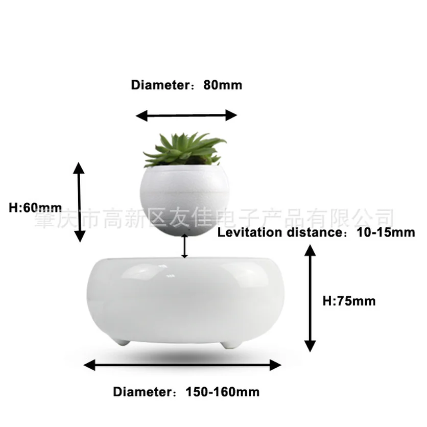 NEW Magnetic Levitation Air Bonsai Suspension Levitating Flower Pot Plant Home Decoration Flower Pot Good Quality 2019