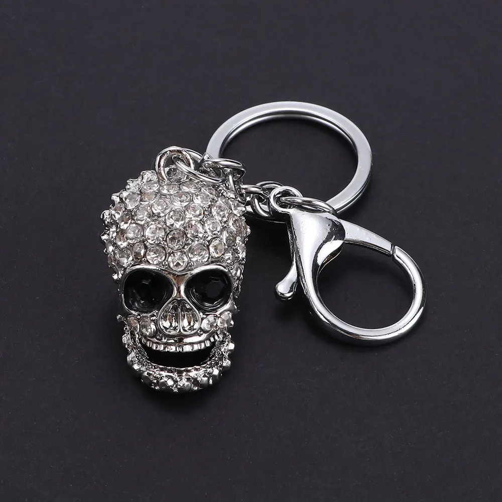 Novelty Skull Skeleton Purse Bag Plastic Keychain Keyring Key Chain