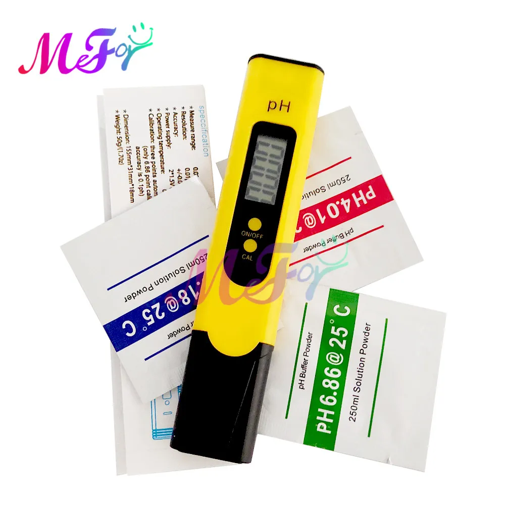 Tester Digitale Ph-Metro Ad Alta Precisione 0.01 Per Acqua Alimentare Acquario Piscina Tascabile Ph Tester Grande Lcd 0-14Ph Con Batteria