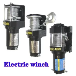 Treuil électrique de réglage de voiture, 2000/3000/4000 /4500/6000/9500/12000Lb, poignée 24V/câble métallique sans fil, pour buggy de plage 
