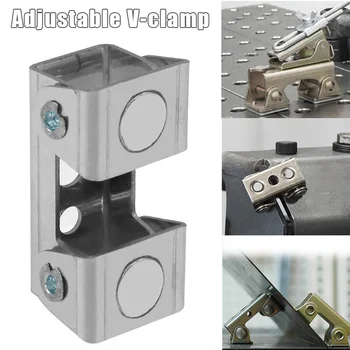 

Adjustable V Type Fixture Clamp metalworking tools Magnetic Tab Holder Corner Butt Welding Panel Clamps Hardware accessories BS