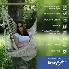 Крытый открытый большой хлопок веревка подвесной стул твердый и сжимающий сопротивление практичный естественный белый комфортный качели стул